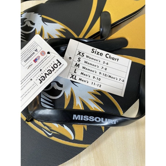 Missouri Tigers NCAA Flip Flops Team Logo College NWT Various Sizes Unisex‎ - Picture 3 of 7